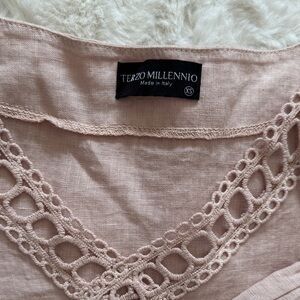 Women's Blush Lace-Trim Tank Top - XS